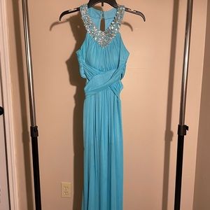 B. Darlin Prom Dress Light Blue Sequence Size 1/2